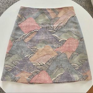 Japanese pattern linen a-line skirt - Etsy maker